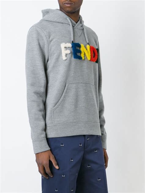 fendi herren hoodie|fendi men's gray pullover hoodie.